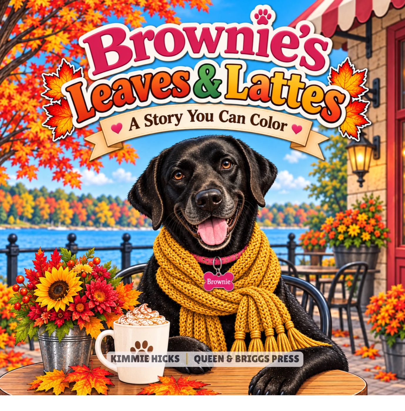Brownie's Leaves & Lattes coloring book cover