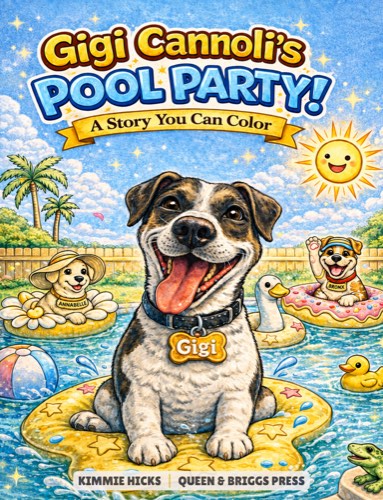 Gigi Cannoli's Pool Party coloring book cover