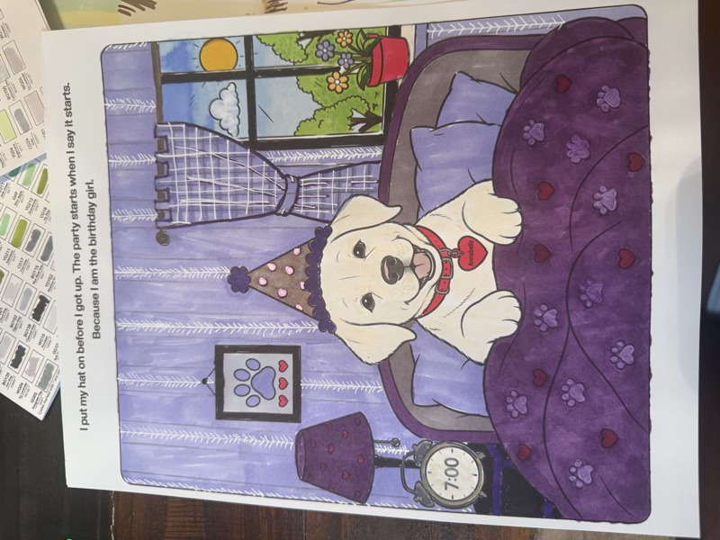 Community coloring from Annabelle's First Birthday Party