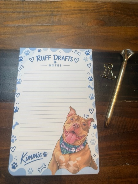 Baby Blue notepad featuring Bronx