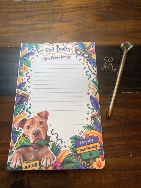 Yah Mon notepad featuring Jasper